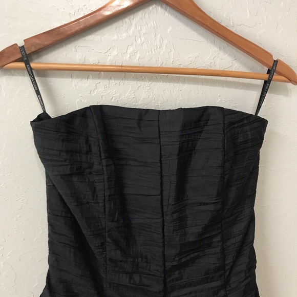 Jessica McClintock Vintage Black Strapless Mini Dress - Picture 3 of 14